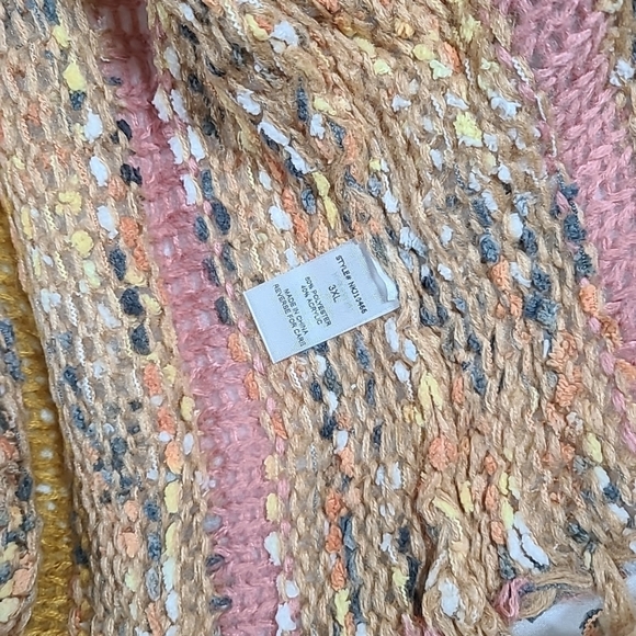 NWT Altar's State Open Front Crochet Knit Cardigan Tassles Multiple Color Sz 3XL - Picture 5 of 8